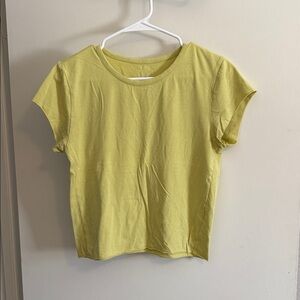 Anthropologie Chartreuse Short Sleeve Tee